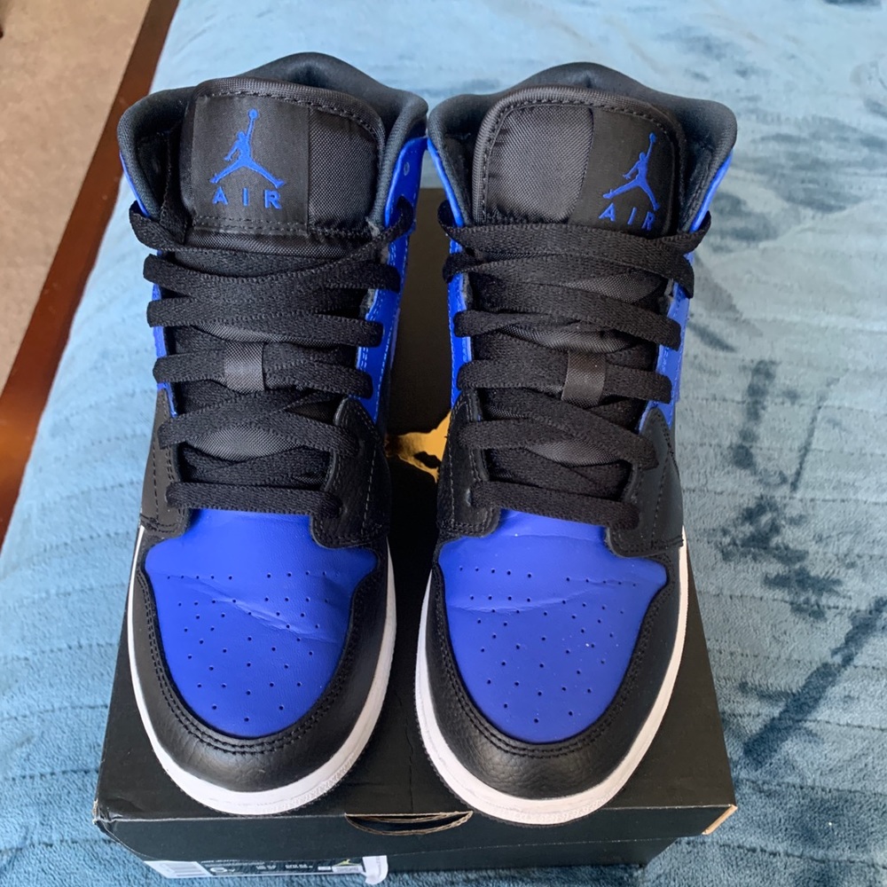 Air Jordan 1 MID - Black/Hyper Royal White